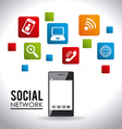 social media design over white background vector image