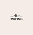wave water sea logo icon hipster vintage retro vector image vector image