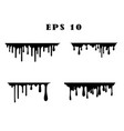 black dripping paint melting drip background vector image
