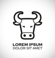 cow head icon vector image vector image