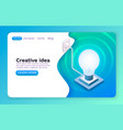 creative idea brainstorm information lamp symbol vector image vector image