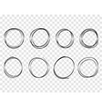 hand drawn circles lines sketch round scribble vector image vector image