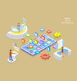 3d isometric flat conceptual vector image vector image