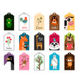 animal tags frames or label vector image