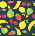 fruits seamless pattern vintage inspired vector image vector image