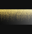 glitter rain golden star dust bright yellow vector image