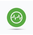 heartbeat icon cardiology symbol vector image