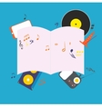 musical notepad vector image