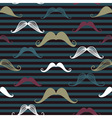mustache seamless pattern in vintage style vector image vector image