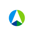 arrow up navigation logo vector image