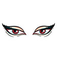 vampire eyes hand drawn design on white vector image