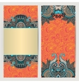 decorative label card for vintage design ethnic vector image