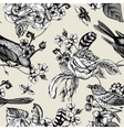 hand drawn spring seamless pattern vector image