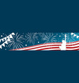 independence day of the usa 4 th july banner vector image