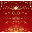 golden ornamental design elements graphics vector image vector image