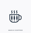 music coffee template vector image
