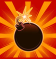poster of a bomb on a bright background vector image