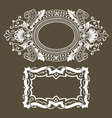 vintage floral decorative design elements vector image