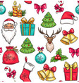 merry christmas holidays seamless pattern vector image vector image