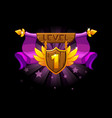 receiving the cartoon achievement game screen vector image