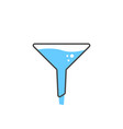 funnel icon sort sign filter symbol black vector image