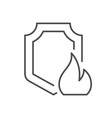 fire resistant material line icon vector image