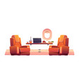 luxury interior private jet with armchairs vector image