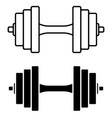 sports dumbbell icon healthy lifestyle fitness vector image