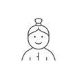 female toddler line outline icon vector image