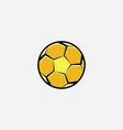 football yellow logo icon soccer ball vector image