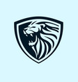 lion shield design idea vector image