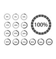 circle percentage diagrams set for infographics vector image vector image