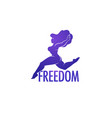 freedom or i love my body positive vector image vector image