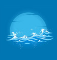 sea and ocean marine waves vector image
