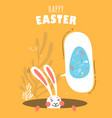 happy easter day card design vector image vector image