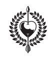 heart pierced by arrow vector image