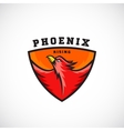 phoenix rising abstract logo template vector image vector image