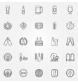 beer icons set vector image