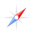 compass flat style icon symbol vector image vector image