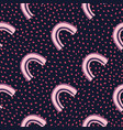 dark weather seamless pattern with rainbow vector image vector image