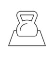 fabric weight line outline icon vector image