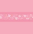fun hand drawn party seamless background vector image