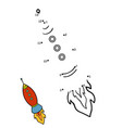 numbers game spaceship vector image