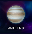 planet jupiter 3d realistic space vector image vector image