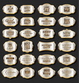 silver and gold sale retro vintage badges vector image vector image