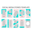 social media stories template set 10 story vector image