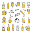beer in art ink style vector image vector image