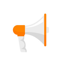 Hand speaker icon flat style Royalty Free Vector Image