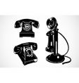 retro phone icons vector image vector image