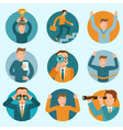 set mascot business vector image vector image